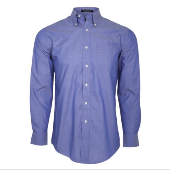 NWT Men's Pinpoint Oxford Button-Down Collar Long Sleeve Shirt - Picture 1 of 3